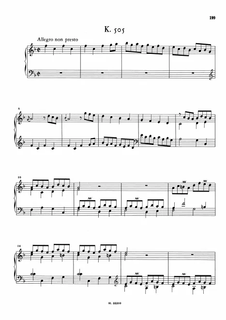 First page of Keyboard Sonata in F major