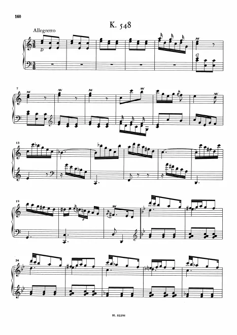 First page of Keyboard Sonata in C major