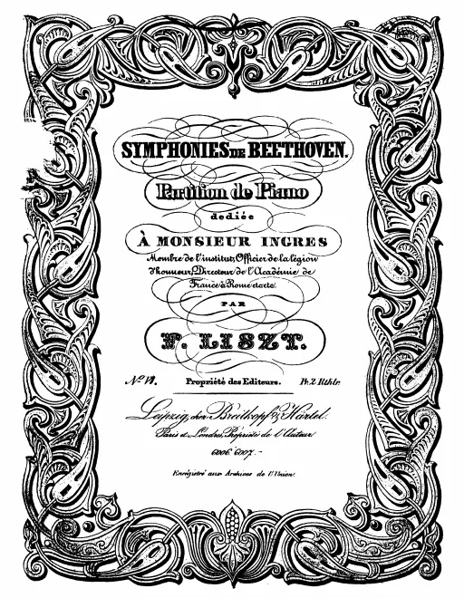 First page of Beethoven Symphonies