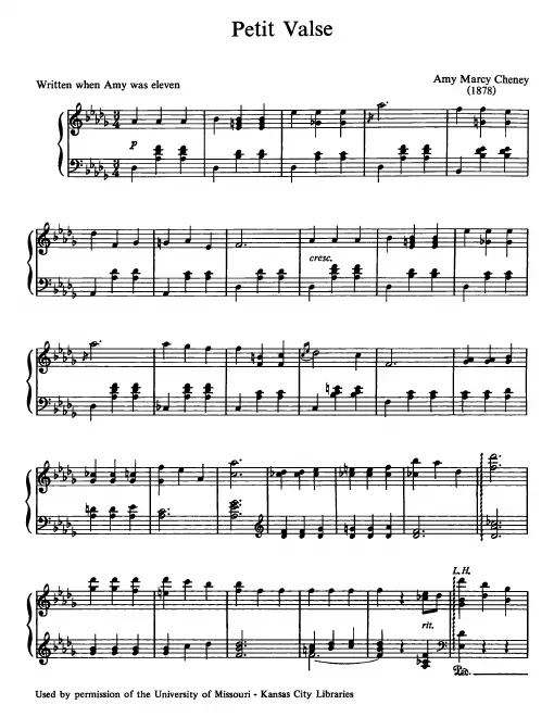 First page of Petit Valse