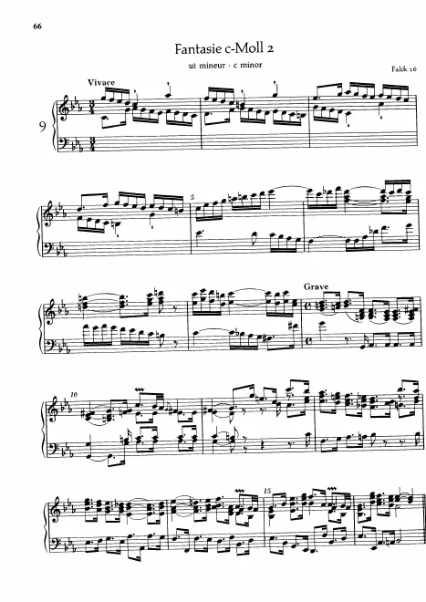 First page of Fantasie in C minor