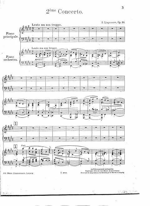 First page of Piano Concerto No.2
