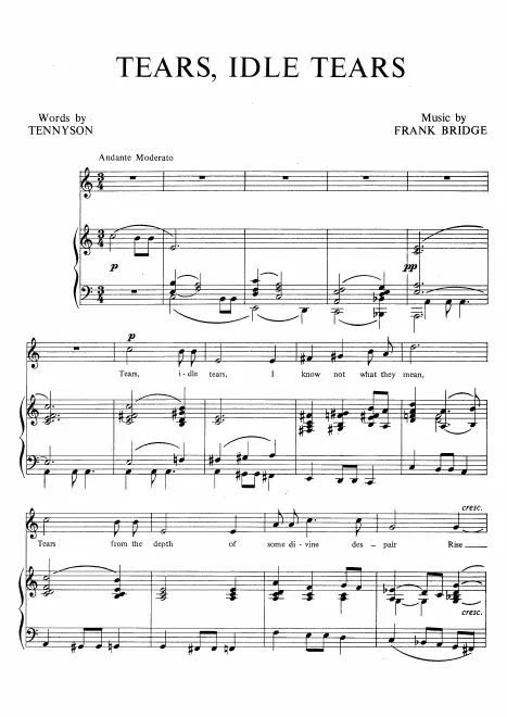 First page of Tears, idle tears