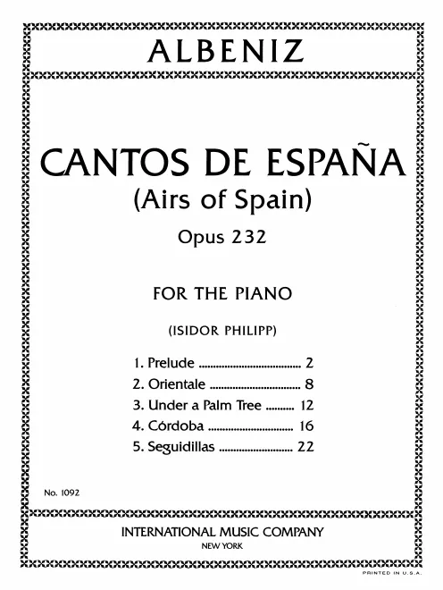 First page of Chants d'Espagne