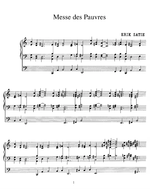 First page of Messe des pauvres