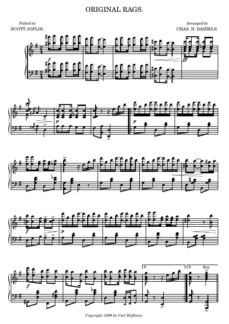 First page of Original Rags