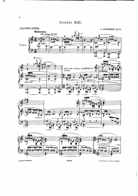 First page of Piano Sonata No.10