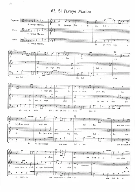 First page of Si jeusse Marion