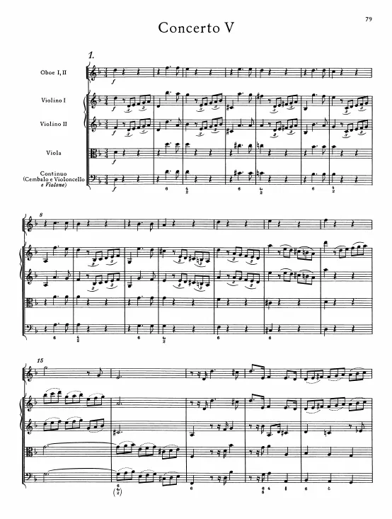 First page of Concerto Grosso in D minor