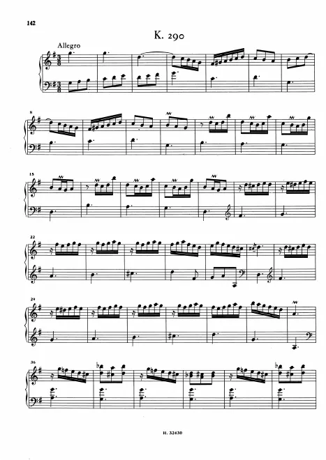 First page of Keyboard Sonata in G major
