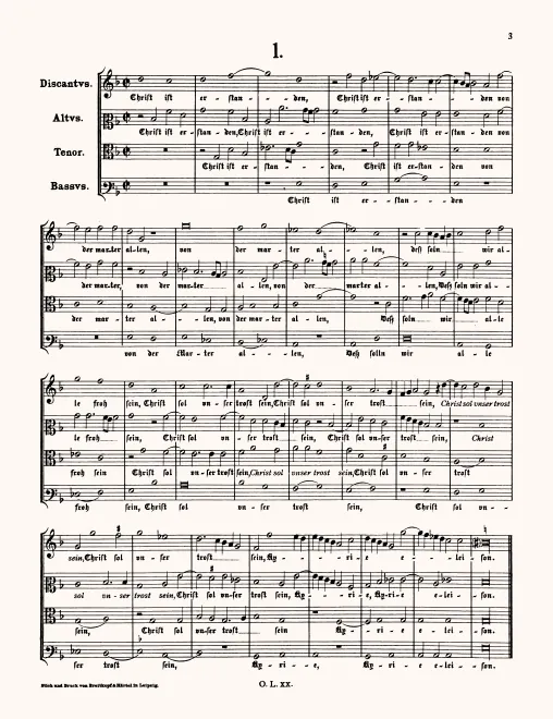 First page of Christ ist erstanden