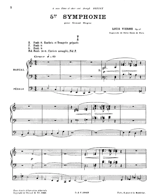 First page of Symphonie No.5