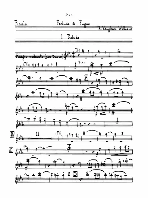 First page of Prelude and Fugue in C minor