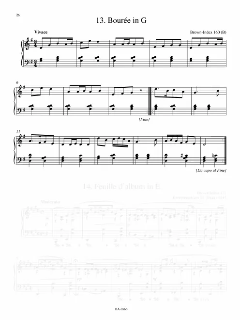First page of Bourrée No.1