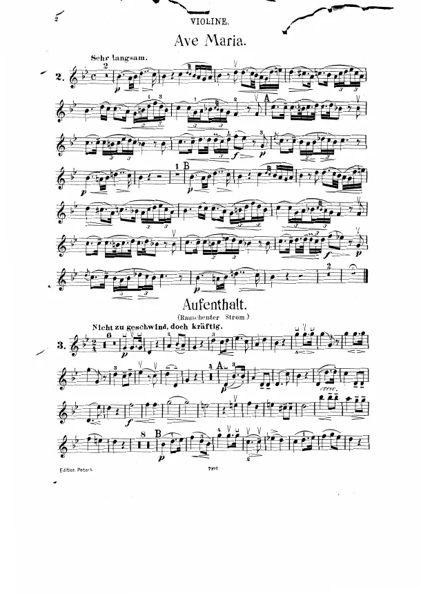First page of Ave Maria