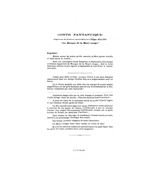 First page of Légende (original title of the harp and orchestra version)