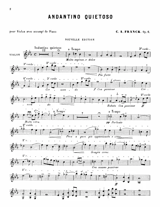 First page of Andantino quietoso
