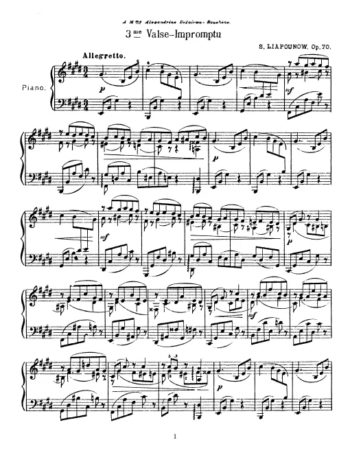 First page of Valse-Impromptu No.3