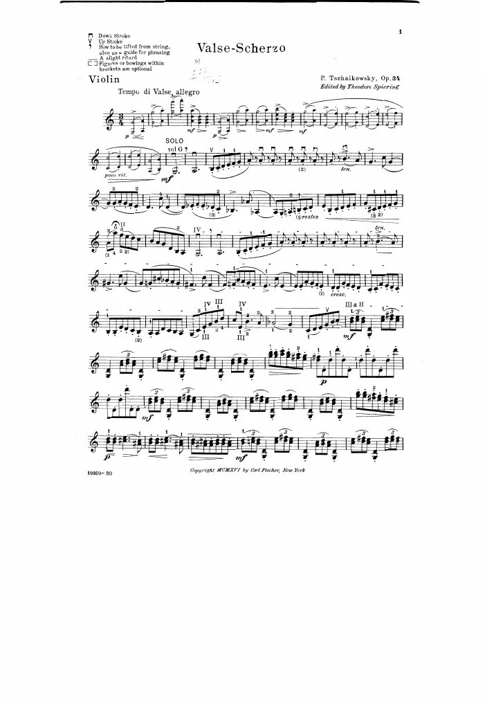 First page of Valse-Scherzo