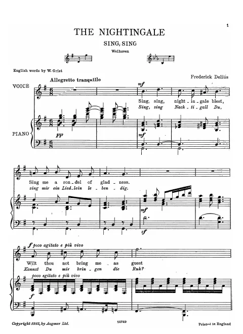 First page of The Nightingale