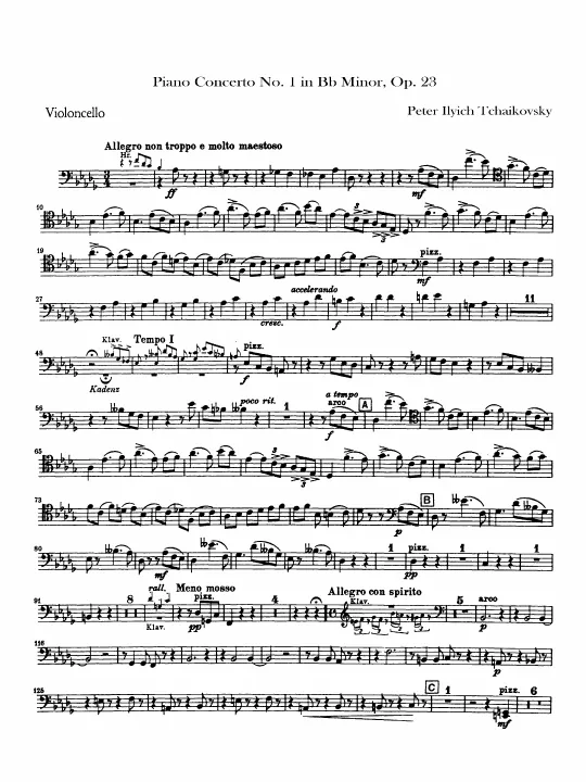 First page of Piano Concerto No.1
