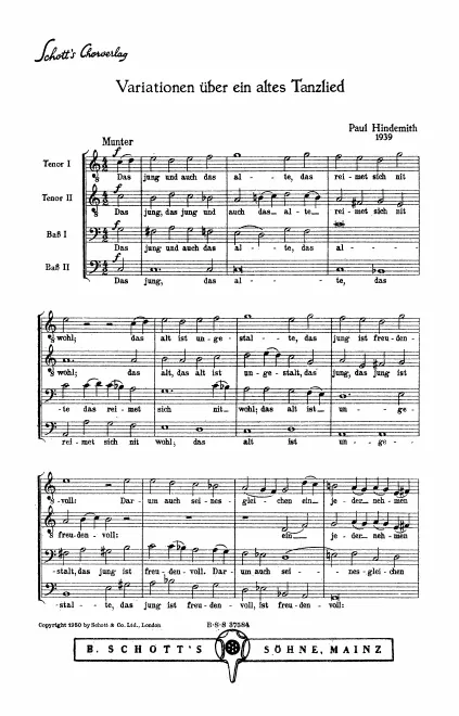 First page of Variationen über ein altes Tanzlied
