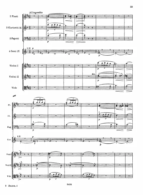 First page of Scherzo for Orchestra