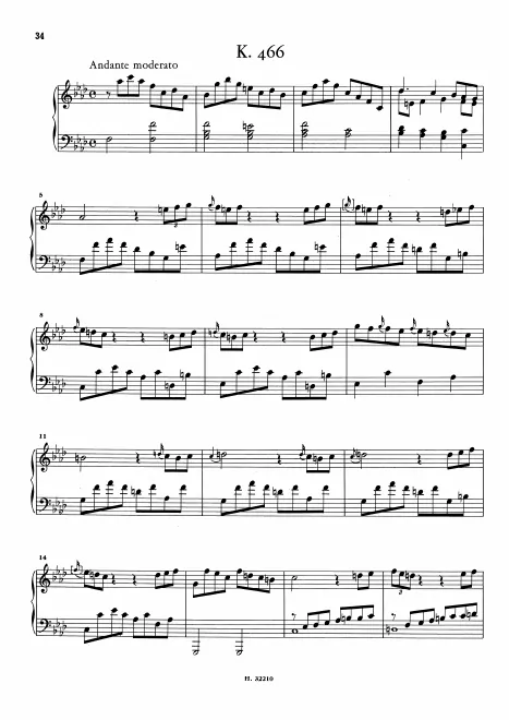 First page of Keyboard Sonata in F minor