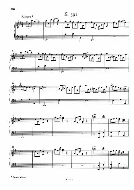 First page of Keyboard Sonata in G major