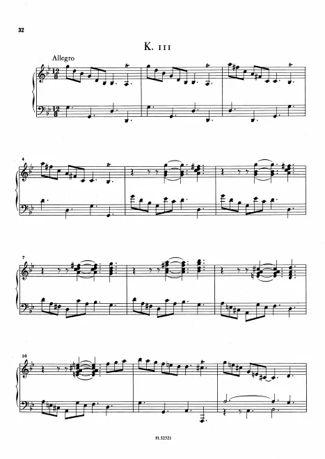 First page of Keyboard Sonata in G minor