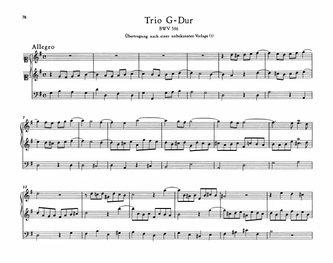 First page of Trio in G major