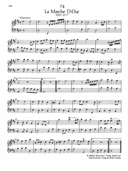 First page of March in D major