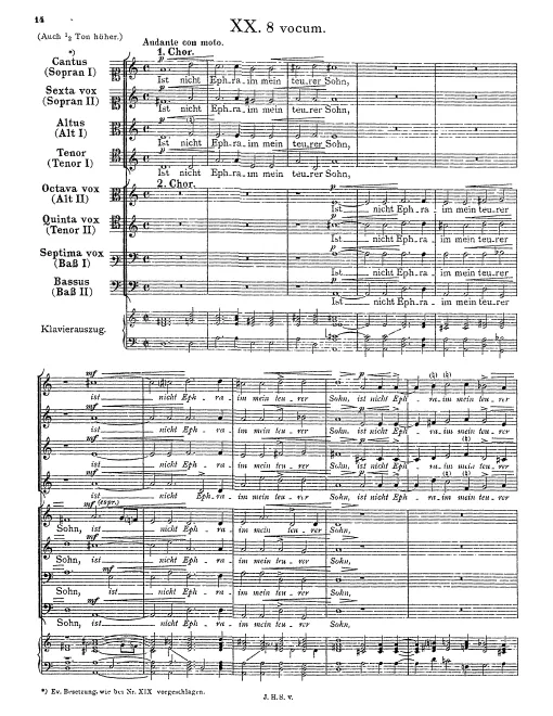 First page of Ist nicht Ephraim mein teurer Sohn