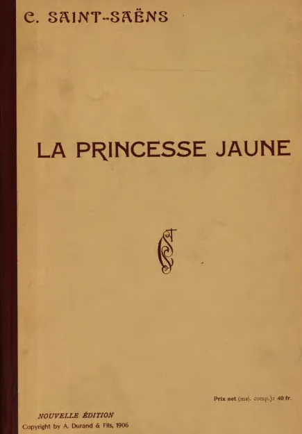 First page of La princesse jaune