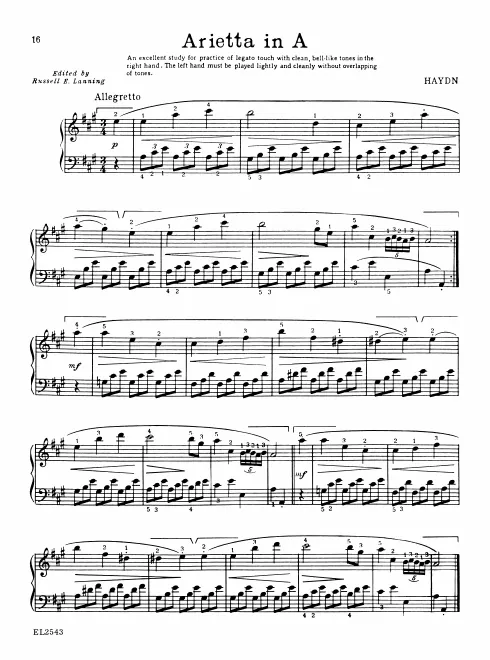 First page of Variations in A major
