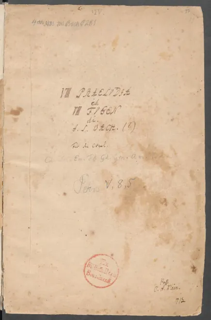 First page of 8 Kleine Präludien und Fugen