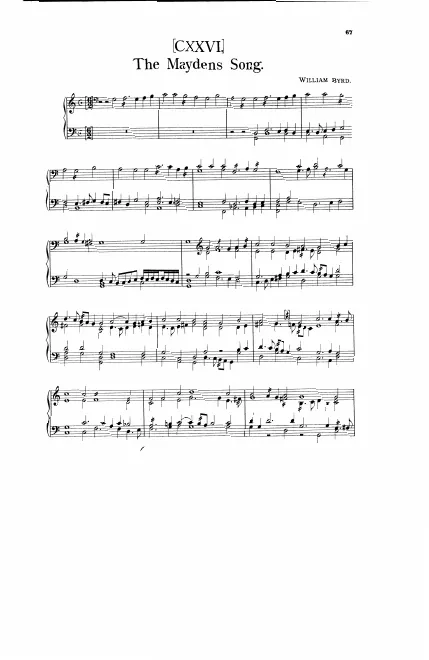 First page of The Maydens Song