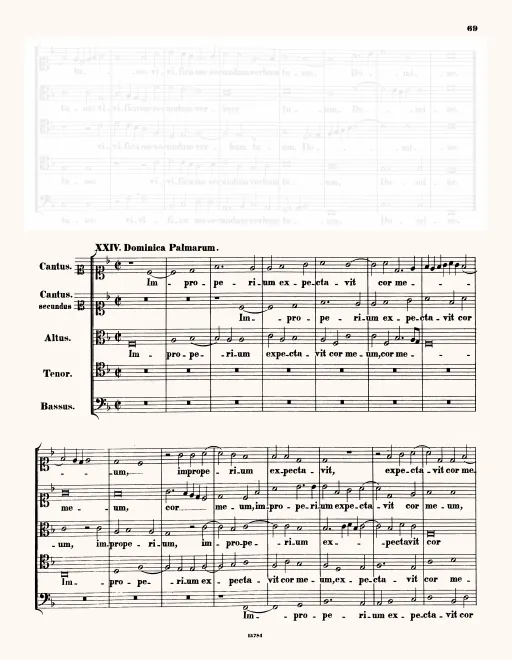 First page of Improperium exspectavit
