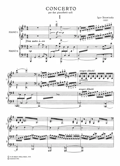 First page of Concerto for 2 Pianos