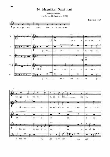 First page of Magnificat sexti toni