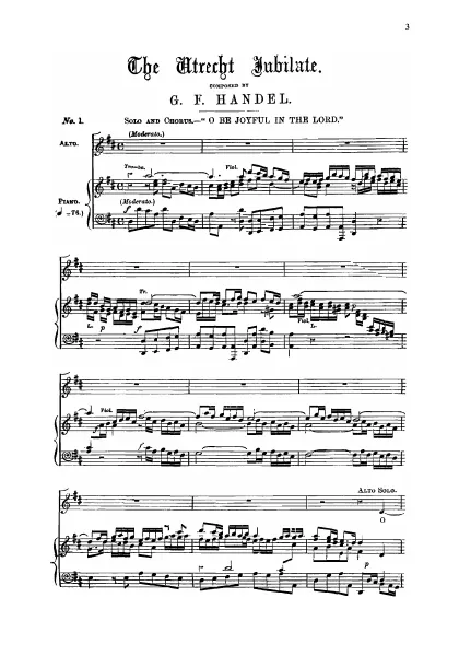 First page of Jubilate in D major