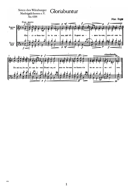 First page of Gloriabuntur