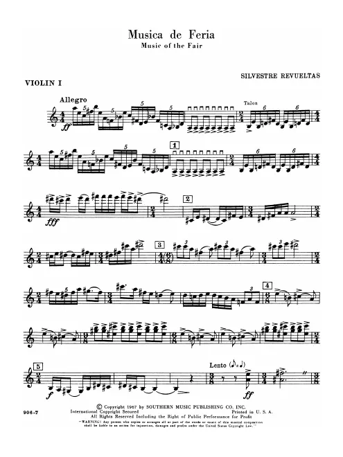 First page of Música de Feria