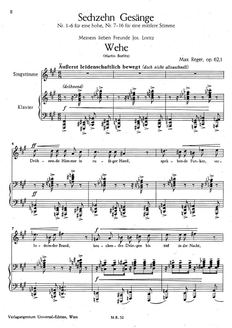 First page of 16 Gesänge