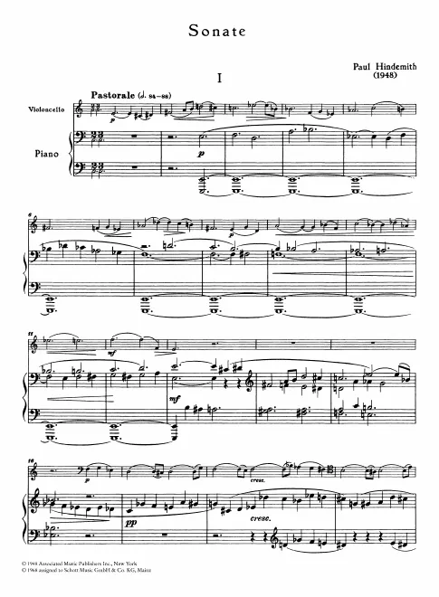 First page of Cello Sonata in E major