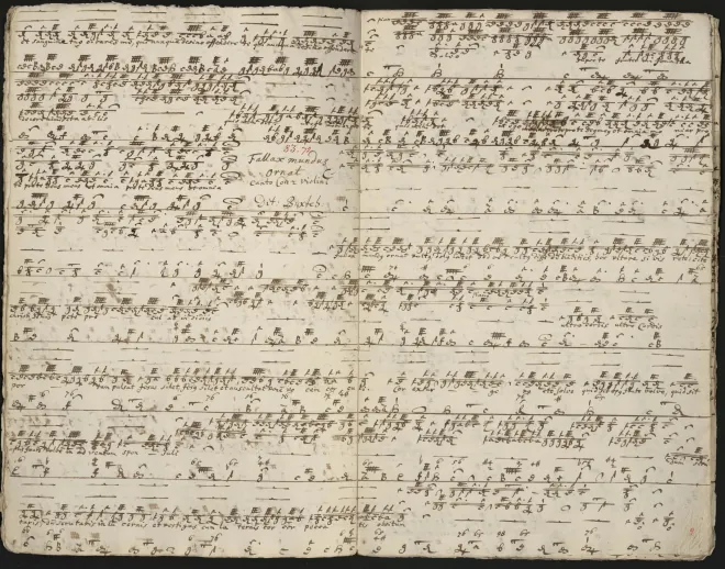First page of Fallax mundus ornat vultus