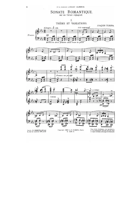 First page of Sonate Romantique