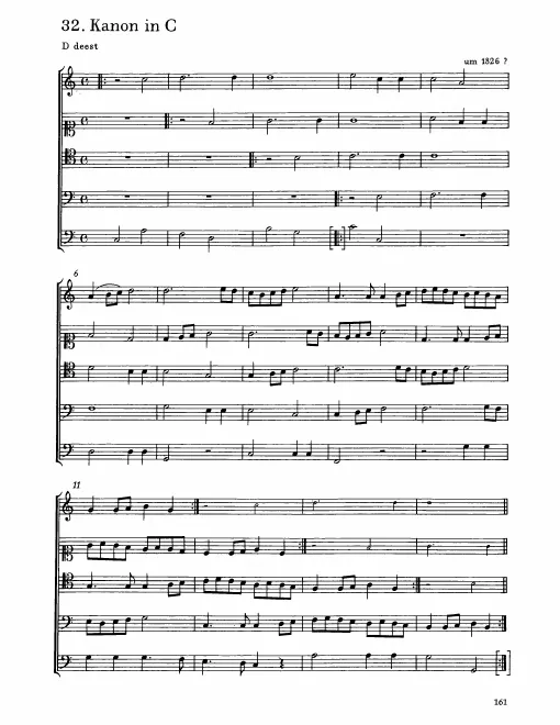 First page of Canon in C major