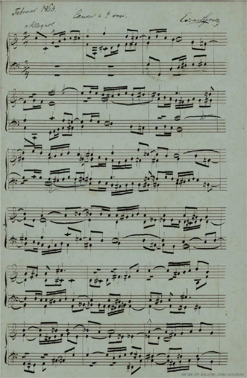 First page of Canon a 4 voci