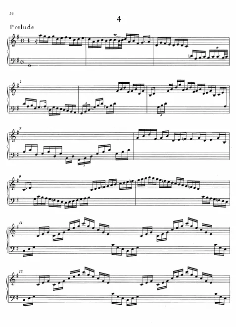 First page of Prelude and Capriccio, HWV 571